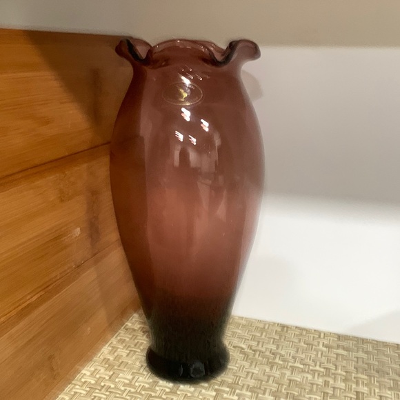 Cavalier Glass Vase Pan American International | Color: cranberry - Picture 1 of 4